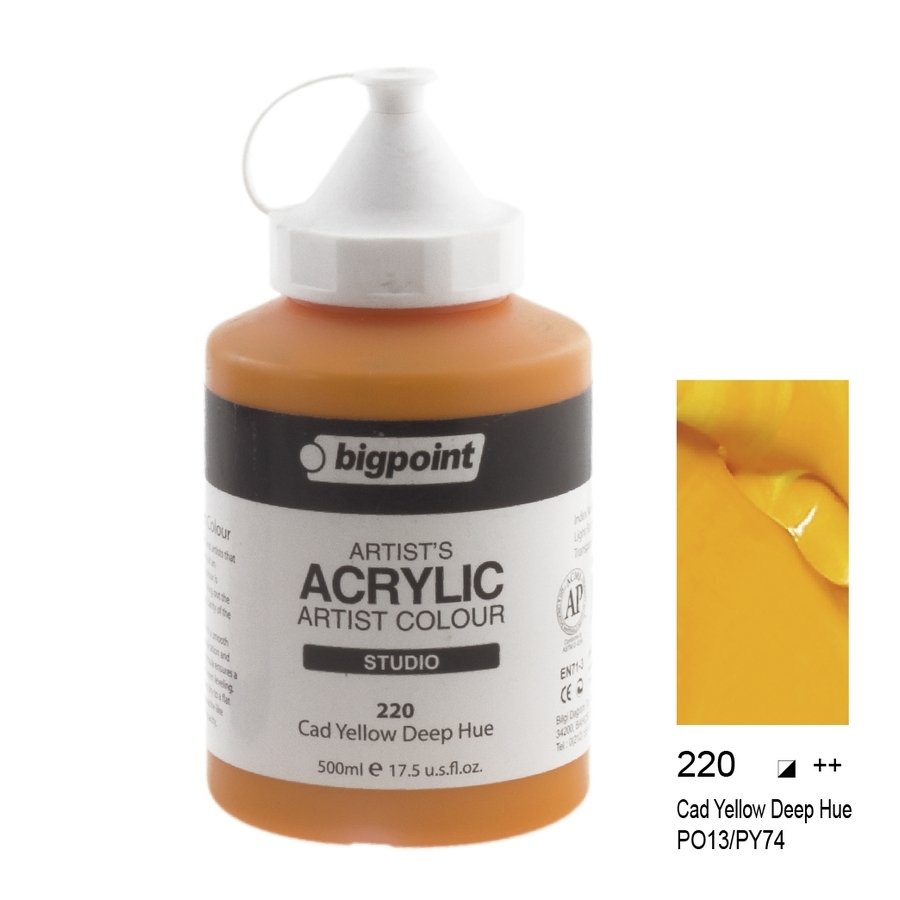 Bigpoint Akrilik Boya 500 Ml Cadmium Yellow Deep Hue 220