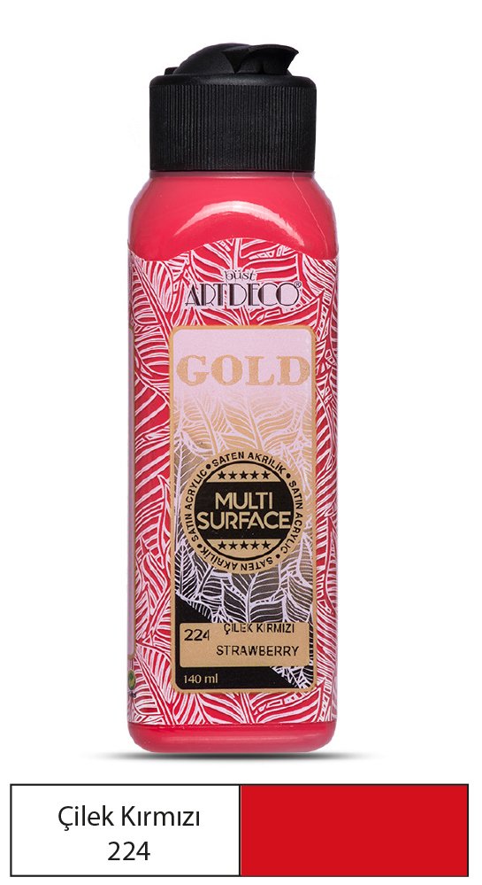 Artdeco Tüm Yüzey Boyası 140 Ml Çilek Kırmızı 224