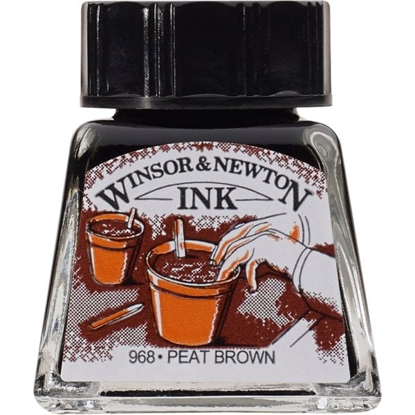 Winsor & Newton Çizim Mürekkebi 14 Ml Peat Brown 469