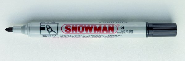 Snowman Permanent Marker Yuvarlak Uç Siyah