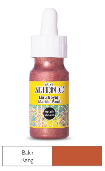 Artdeco Ebru Boyası Metalik 30 Ml Bakır 28