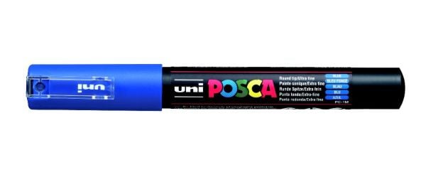 Uni Posca Su Bazlı Poster Markörü 0.7 Mm Mavi PC-1M