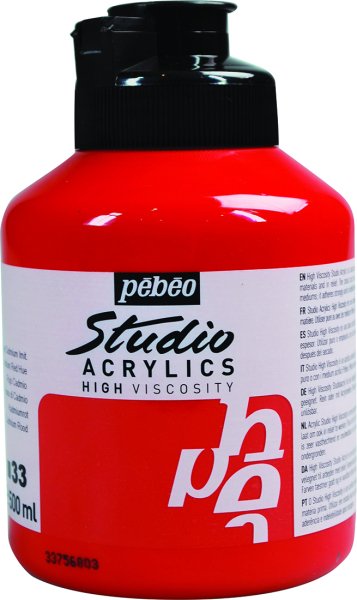 Pebeo Studio Akrilik Boya 500 Ml Cadmium Red