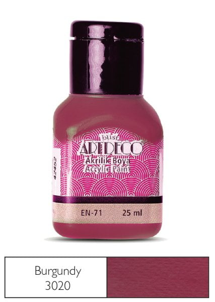 Artdeco Akrilik Boya 25 Ml Burgundy 3020