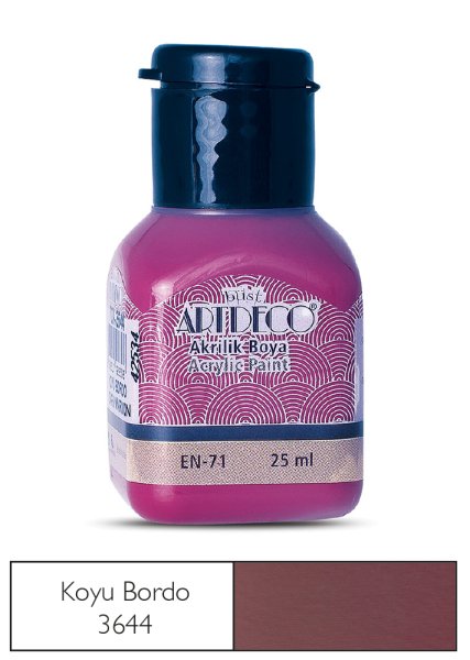 Artdeco Akrilik Boya 25 Ml Koyu Bordo 3644