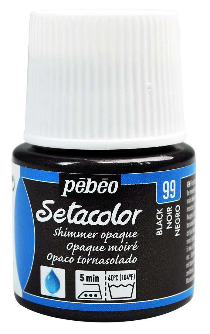 Pebeo Setacolor Kumaş Boyası Opaque Shimmer 45 Ml Black