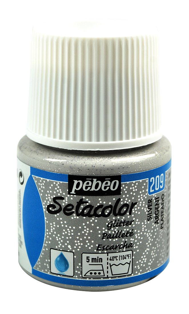 Pebeo Setacolor Kumaş Boyası Glitter 45 Ml Silver