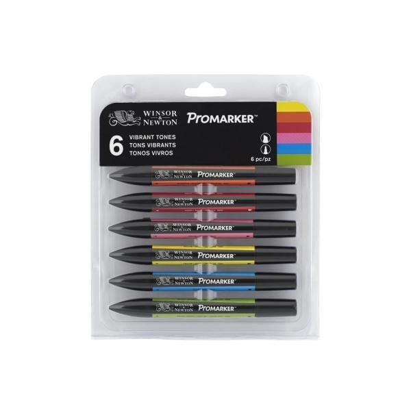 Wınsor & Newton Promarker Set Güçlü Tonlar 6 Lı