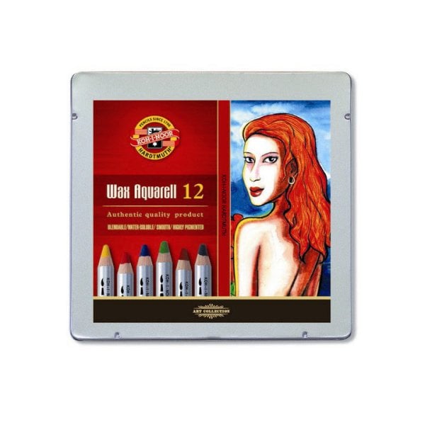 Koh-i-Noor Wax Aquarell Sulandırılabilir Kalem Seti 12 Li 8282