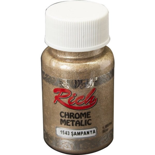 Rich Akrilik Boya Chrome Metalik 50 Ml Şampanya 1543