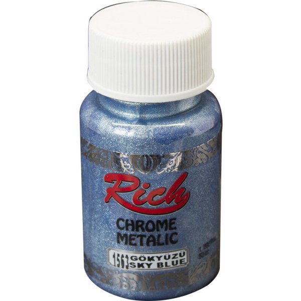 Rich Akrilik Boya Chrome Metalik 50 Ml Gökyüzü 1563