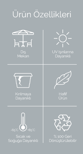 Yakamoz Saksı 1 No - Çiçek Saksı -0.65Litre