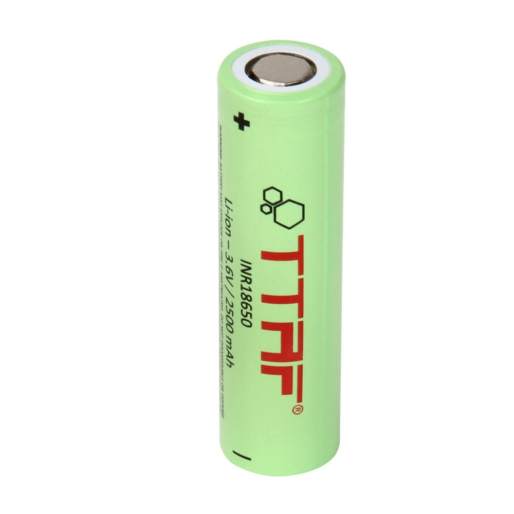 TTAF INR18650 Li-ion pil, 3.6V / 2500mAh