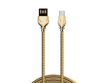 USB Type-C Çelik Zırhlı Kablo Altın