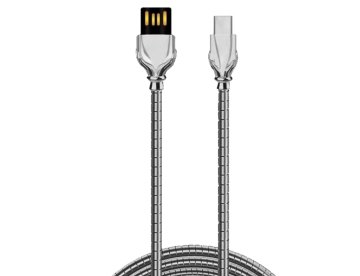 USB Type-C Çelik Zırhlı Kablo Gümüş
