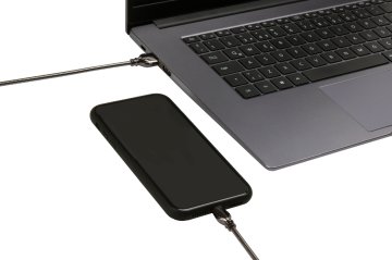 USB Lightning Çelik Zırhlı Kablo Koyu Gri