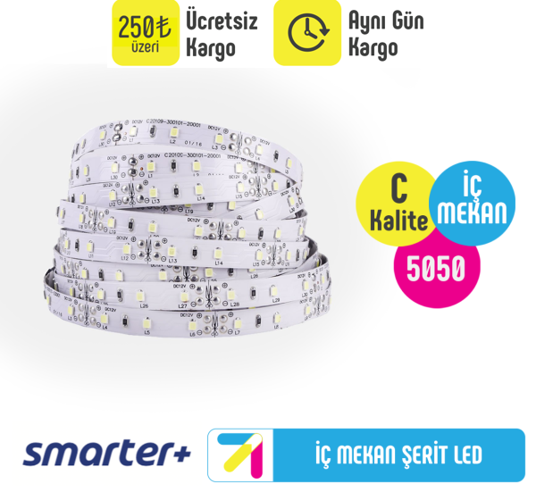 C Kalite 5050 İç Mekan Şerit Led