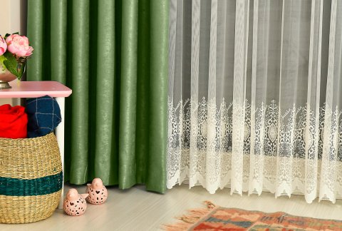 Soft Fon Perde Çimen Yeşili