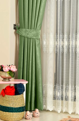 Soft Fon Perde Çimen Yeşili