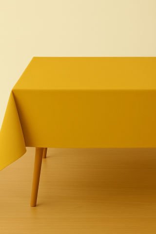 Luna Kadife Dokulu Masa Örtüsü 150 x 260 - Koyu Sarı