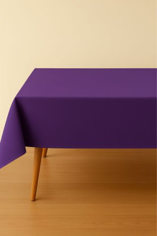 Luna Kadife Dokulu Masa Örtüsü 150 x 260 - Mor
