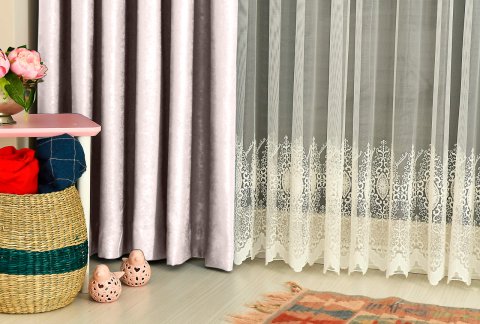 Soft Fon Perde Açık Pudra