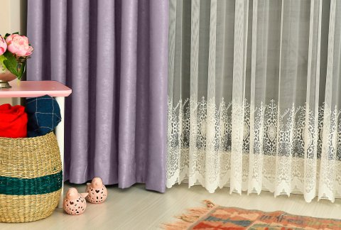 Soft Fon Perde Lila