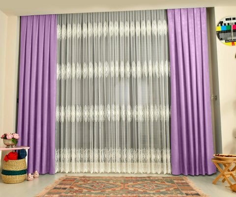Soft Fon Perde Lila