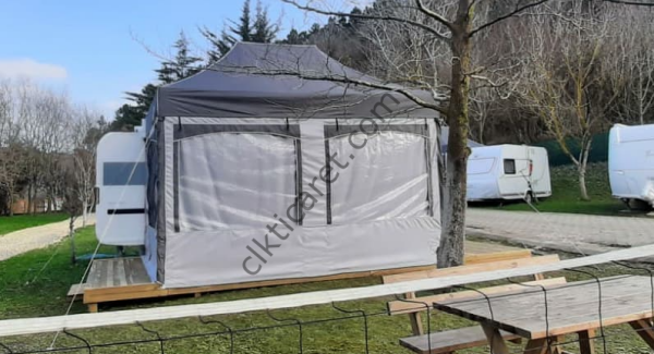 CLK 3x4.5 mt 52 mm Kalın Alüminyum Karavan Çadırı Kış Bahçesi