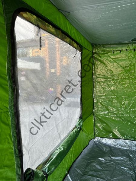CLK 3x3 30 mm Profil Katlanır Gazebo Kamp Çadır Haki Yeşil Kamuflaj Detaylı