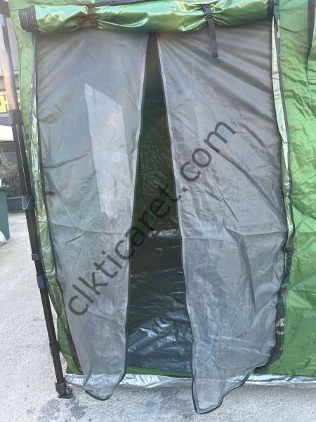 CLK 3x3 40 mm Profil Katlanır Gazebo Kamp Çadır Haki Yeşil Kamuflaj Detay