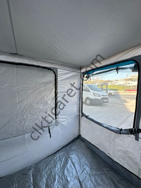 CLK 3x3 40mm Katlanır Gazebo Kamp Çadır Açık Gri Mavi Detay