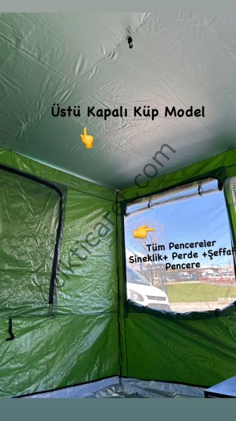 CLK 3x6 Verendalı 40 mm Profil Katlanır Gazebo Kamp Çadır Yeşil