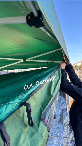 CLK 3x6 Verendalı 30 mm Profil Katlanır Gazebo Kamp Çadır Yeşil