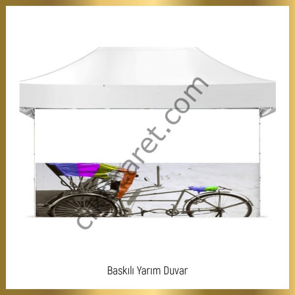 CLK 3x4,5 Metre Baskılı Gazebo Çadır Portatif Tente Set