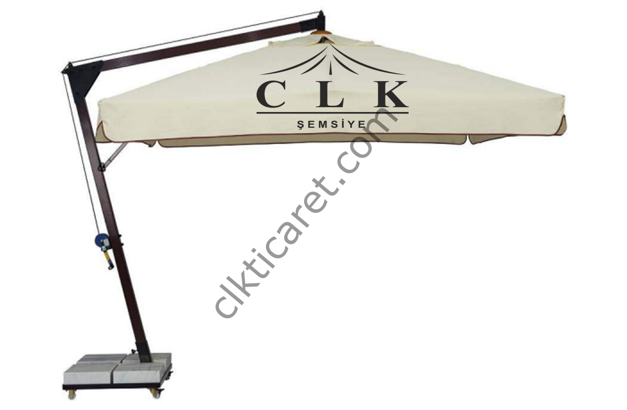 CLK Knight Yandan Sabit Kollu Logo Baskılı Şemsiye İmalatı ve Satışı