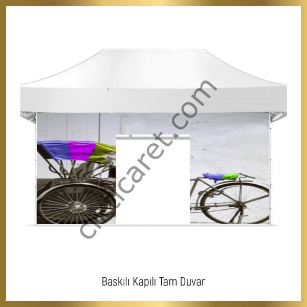 CLK 4x4 Metre Baskılı Gazebo Çadır Portatif Tente Set