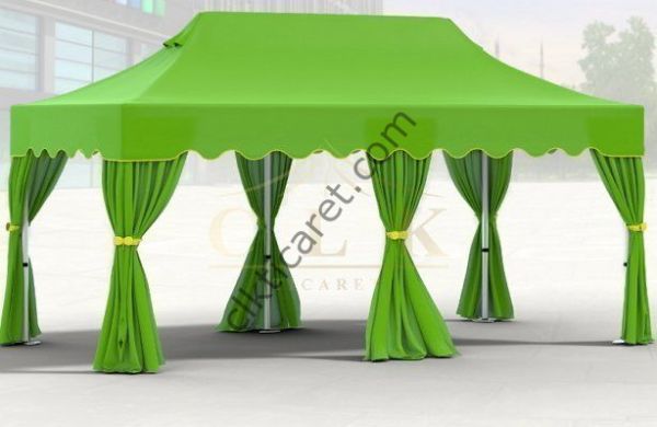 CLK 3x6 mt 40 mm Garden Katlanabilir Gazebo Tente Bahçe Çadır Açık Yeşil Çardak Bungalow Serisi