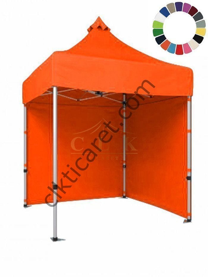 CLK 2x2 Katlanabilir Tente Gazebo Portatif Çadır 30 mm 2 Yan Kapalı