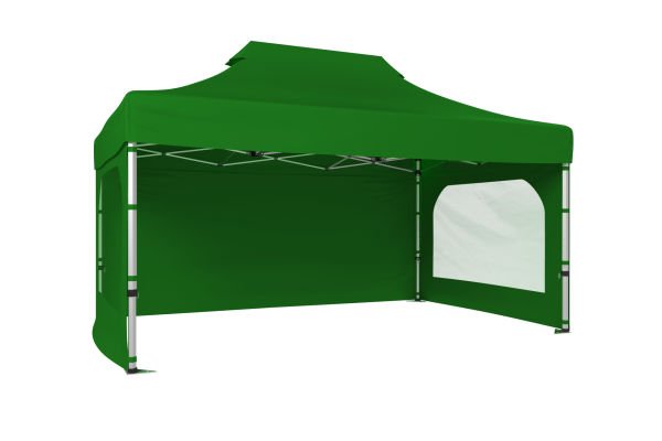 CLK 3x4,5 Katlanabilir Tente Gazebo Portatif Çadır 30 mm 3 Yan Duvarlı 2 Pencereli