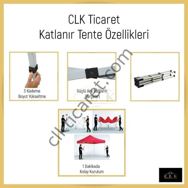 CLK 2x3 Katlanabilir Tente Gazebo Portatif Çadır