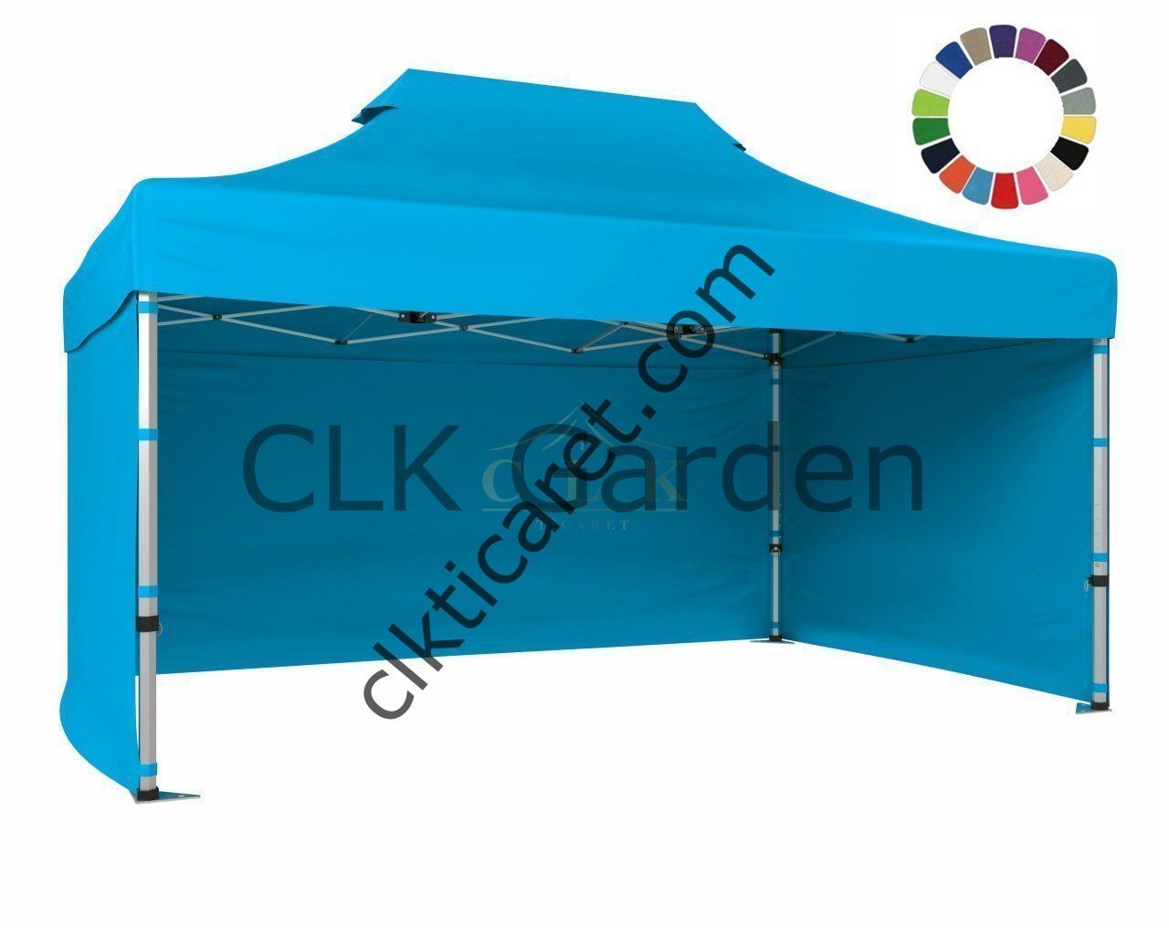 CLK 3x4,5 40 mm Katlanabilir Tente Gazebo Çadır Gazebo Çadır 3 Yan Kapalı