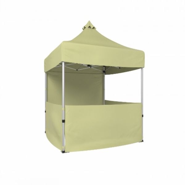 CLK 2x2 40mm Alüminyum Katlanabilir Tente Gazebo Çadır 1 Tam Duvar 3 Yarım Duvar