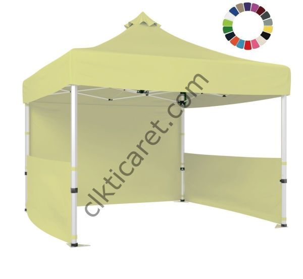 CLK 4x4 40 mm Katlanabilir Tente Gazebo Çadır Gazebo Çadır Çelik 1 Tam Duvar 2 Yarım Duvar