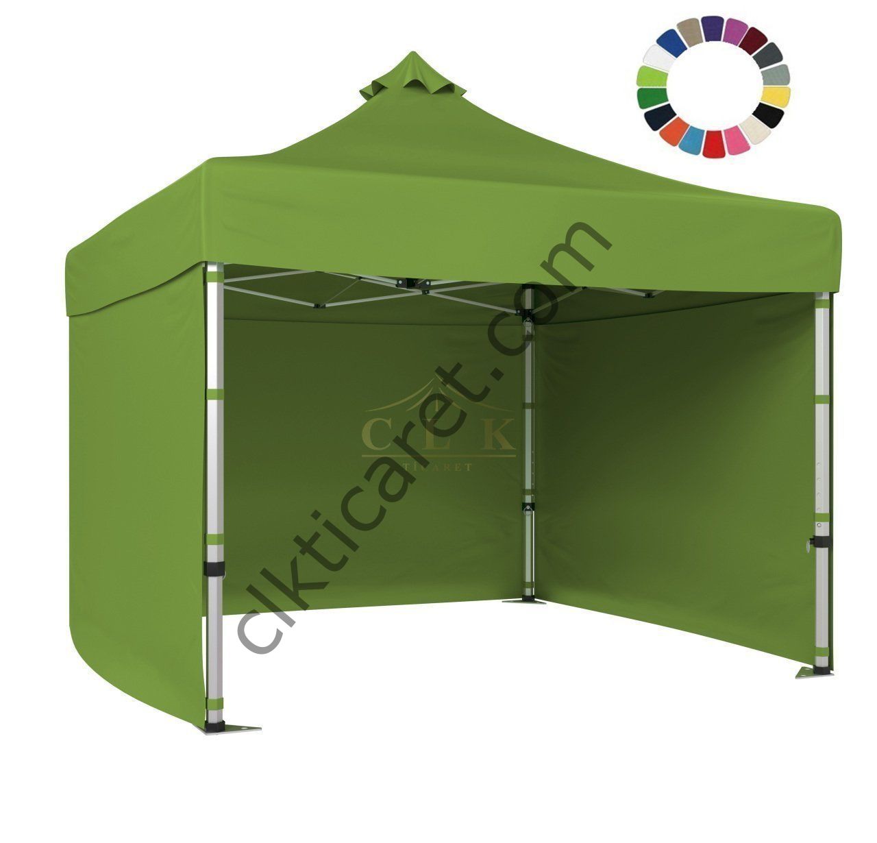 CLK 3x3 40mm Alüminyum Katlanabilir Tente Gazebo Çadır 3 Kenar Kapalı