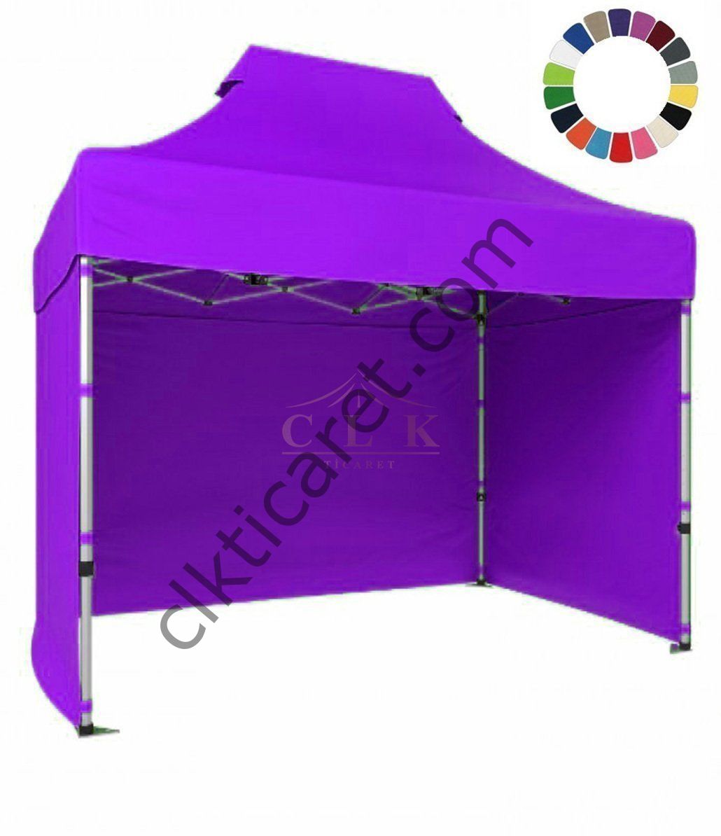 CLK 2x3 40mm Alüminyum Katlanabilir Tente Gazebo Çadır 3 Kenar Kapalı