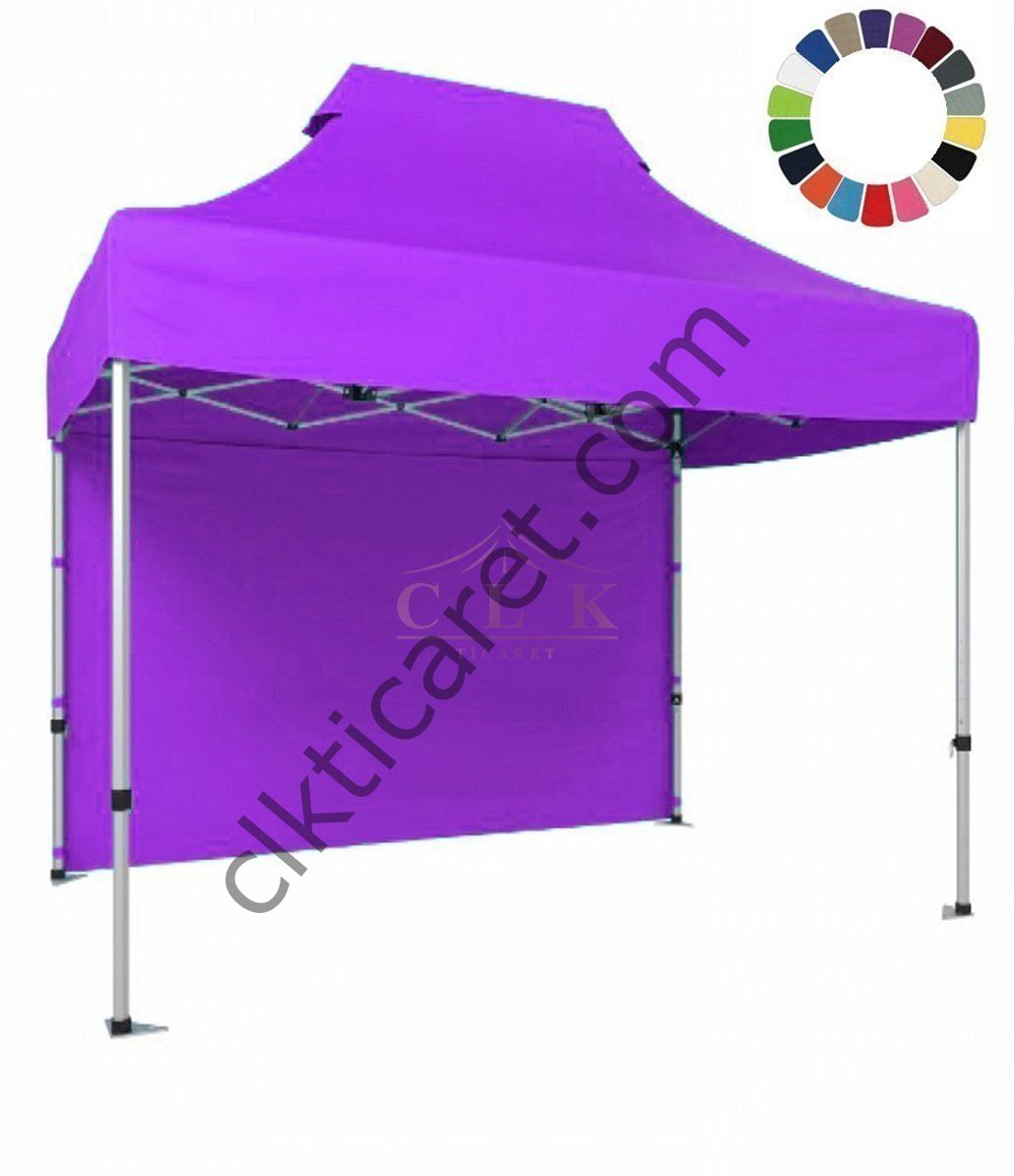 CLK 2x3 40mm Alüminyum Katlanabilir Tente Gazebo Çadır 1 Kenar Kapalı