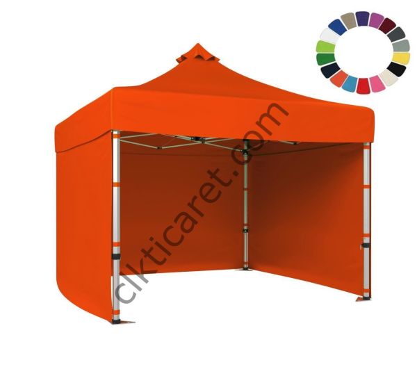 CLK 5x5 52mm Kalın Alüminyum Katlanabilir Tente Gazebo Çadır 3 Kenar Kapalı