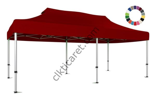 CLK 5x10 52mm Kalın Alüminyum Katlanabilir Tente Gazebo Çadır Gazebo Çadır