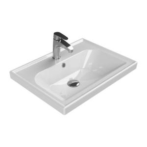 Shila Home - MDF Papatya Banyo Dolabı Beyaz Vitrfiyeli 65 cm